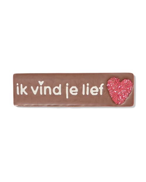 barre de chocolat au lait ik vind je lief 75g