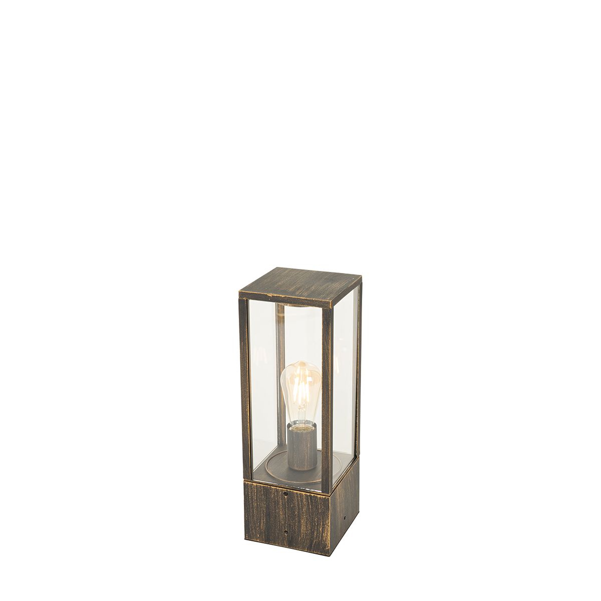 Vintage staande buitenlamp antiek goud 40 cm IP44 - Charlois