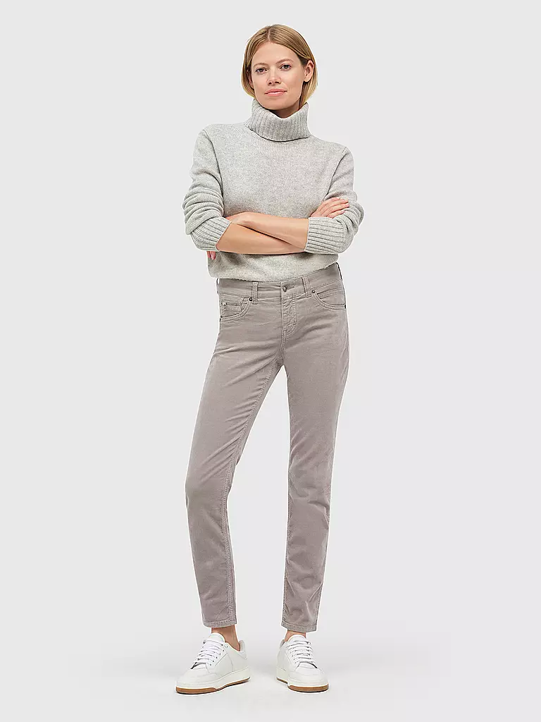 MAC Cordhose Slim Fit grau