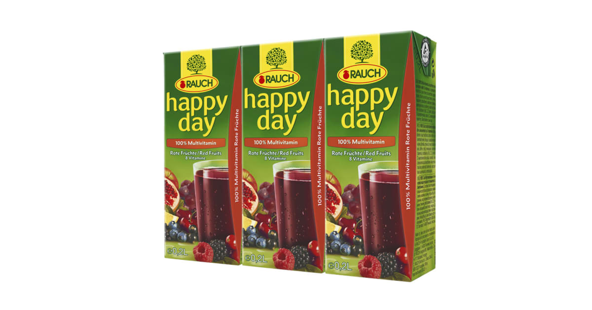 Rauch Happy Day Multivitamin rot 3x 0,2 Liter (Einweg)