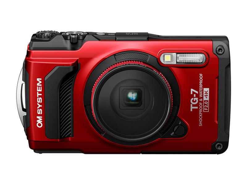 OM-System Fotokamera TG-7 Rot Entwickelt für Adrenalinjunkies, die schnelle Action unter extremen Bedingungen festhalten wollen