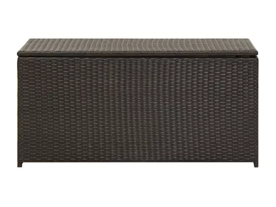 Prolenta Premium - Boîte de rangement de jardin résine tressée 100x50x50 cm marron