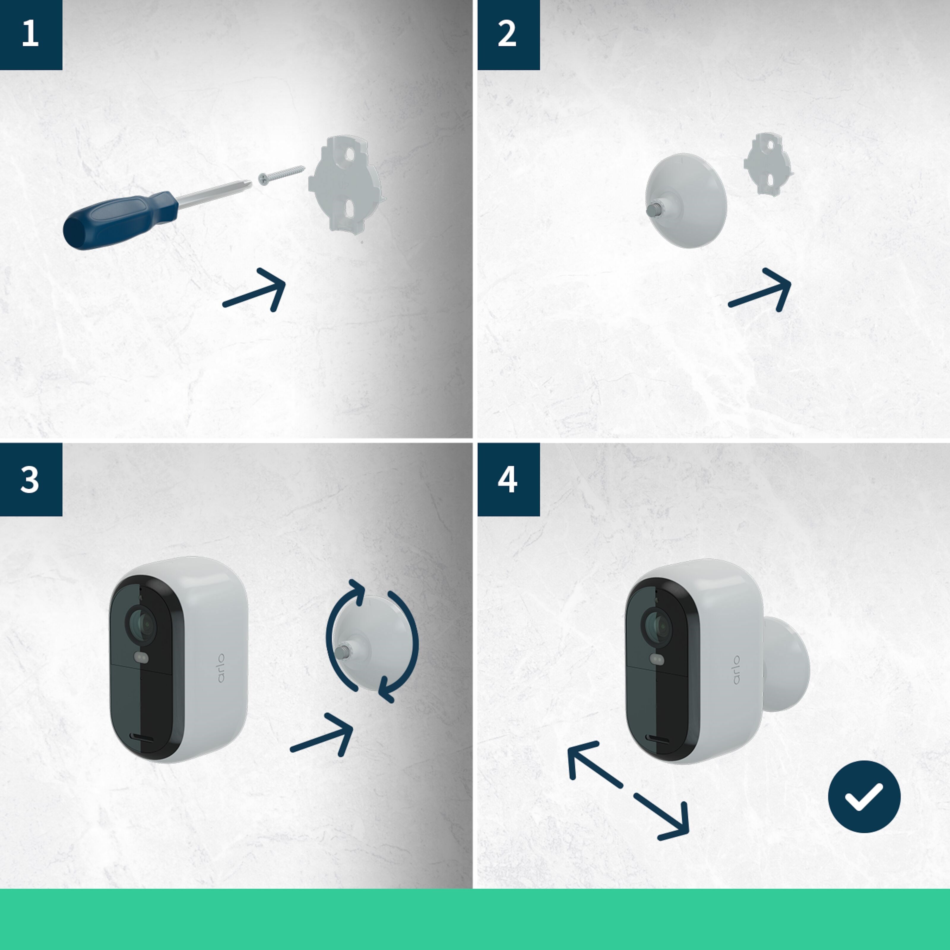 Arlo Essential HD XL Overvåkingskamera 2-pk.