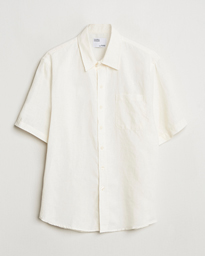 Colorful Standard Garment Dyed Linen Short Sleeve Shirt Ivory White