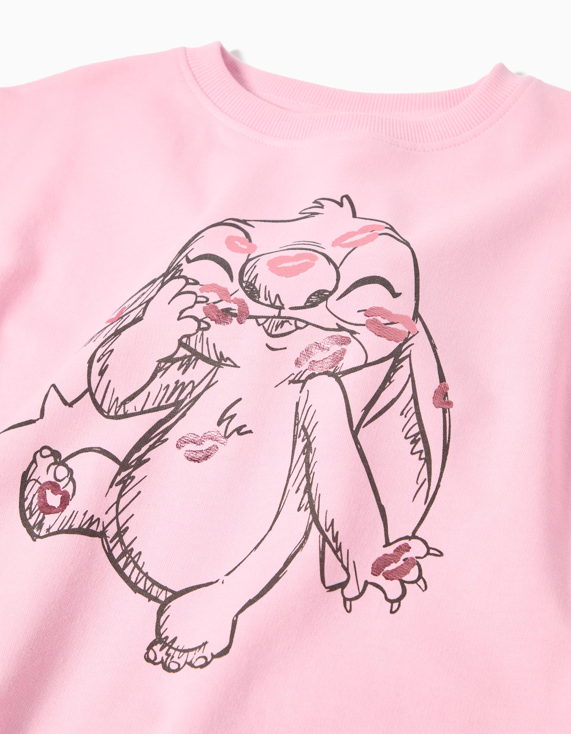 Sweatshirt de Felpa 'Stitch', Menina, Roxo Claro