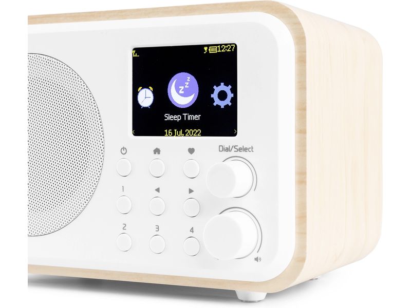 Audizio DAB  Radio Vicenza Weiss DAB  Radio mit Akku, Internet Radio und Bluetooth