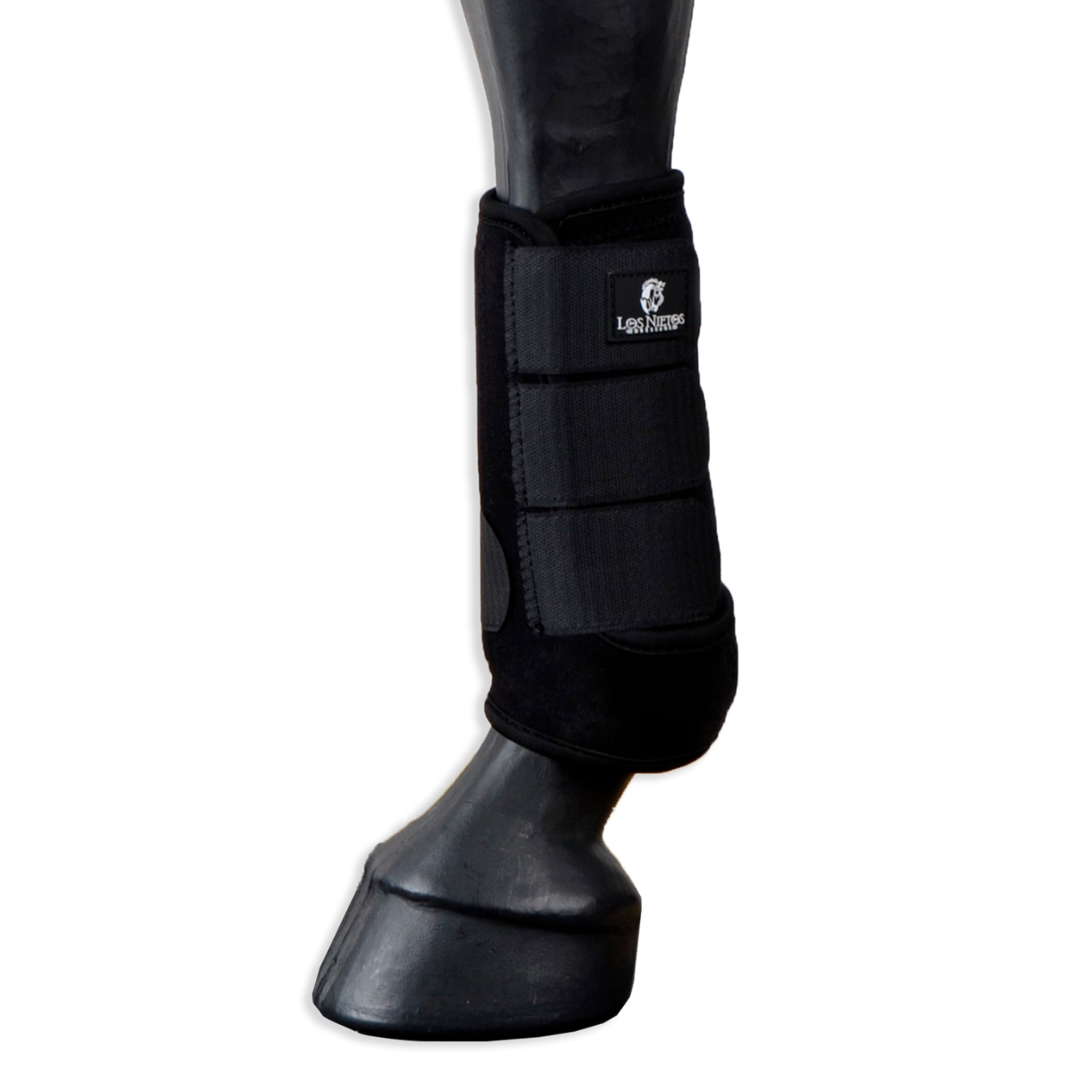 Protetor de neoprene e espuma viscoelástica com gel, conjunto de um par | Preto | Equipamento para cavalos | Los Nietos Saddlery | Tradição artesanal