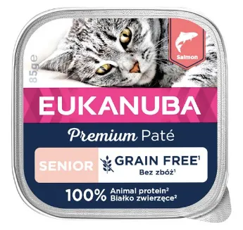 Eukanuba Euk Cat Senior Salmon Pate 12x85g