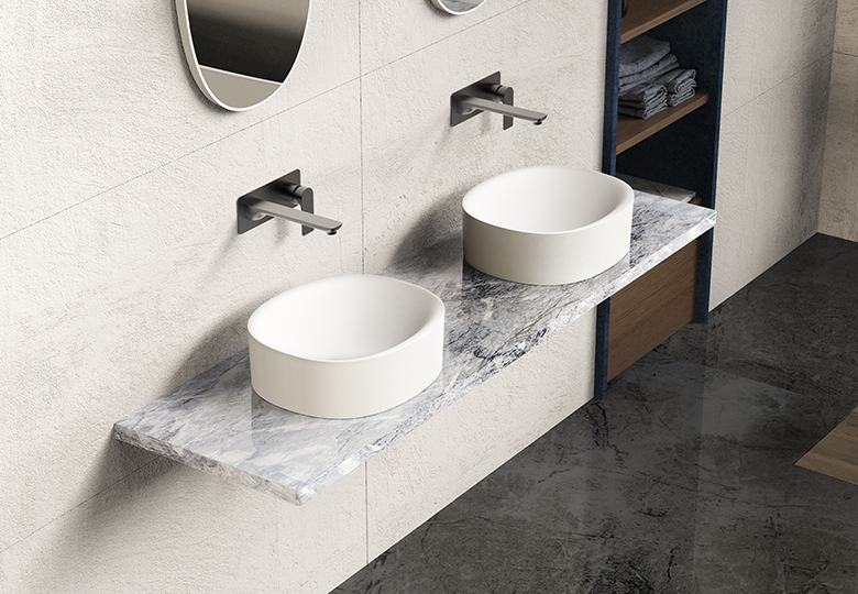SSI Design Solid Cliff waskom 40x35x12.5cm mat wit