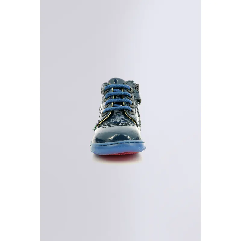 KICKBILLISTA BLEU VERNIS BOTTILLONS Cuir Fille