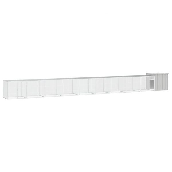 Galinheiro 1000x91x100 cm Aço Galvanizado Grey - 3106467 - 3106467