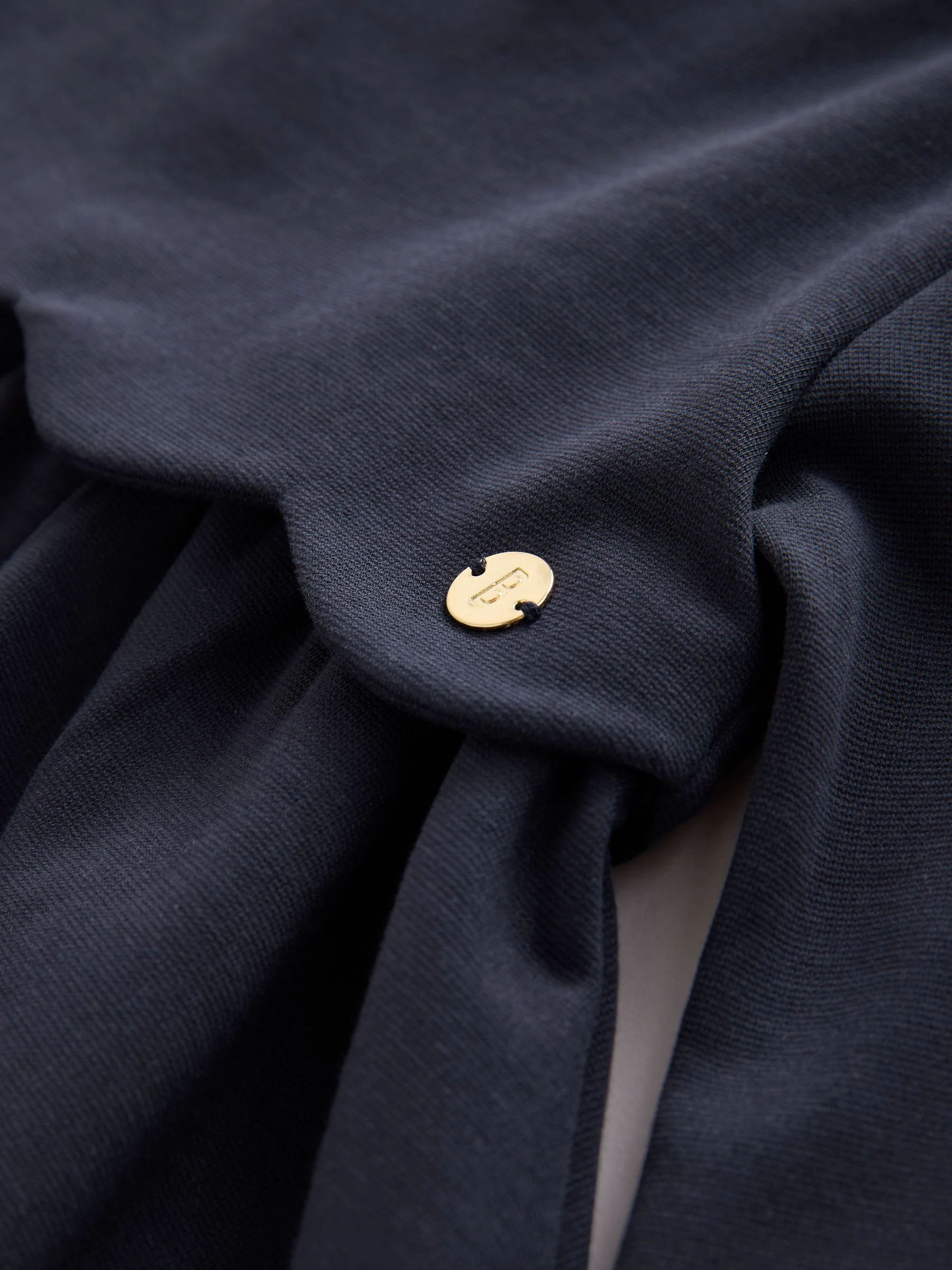 Marineblauw - Baker by Ted Baker Ponte-jurk met gegolfde rand