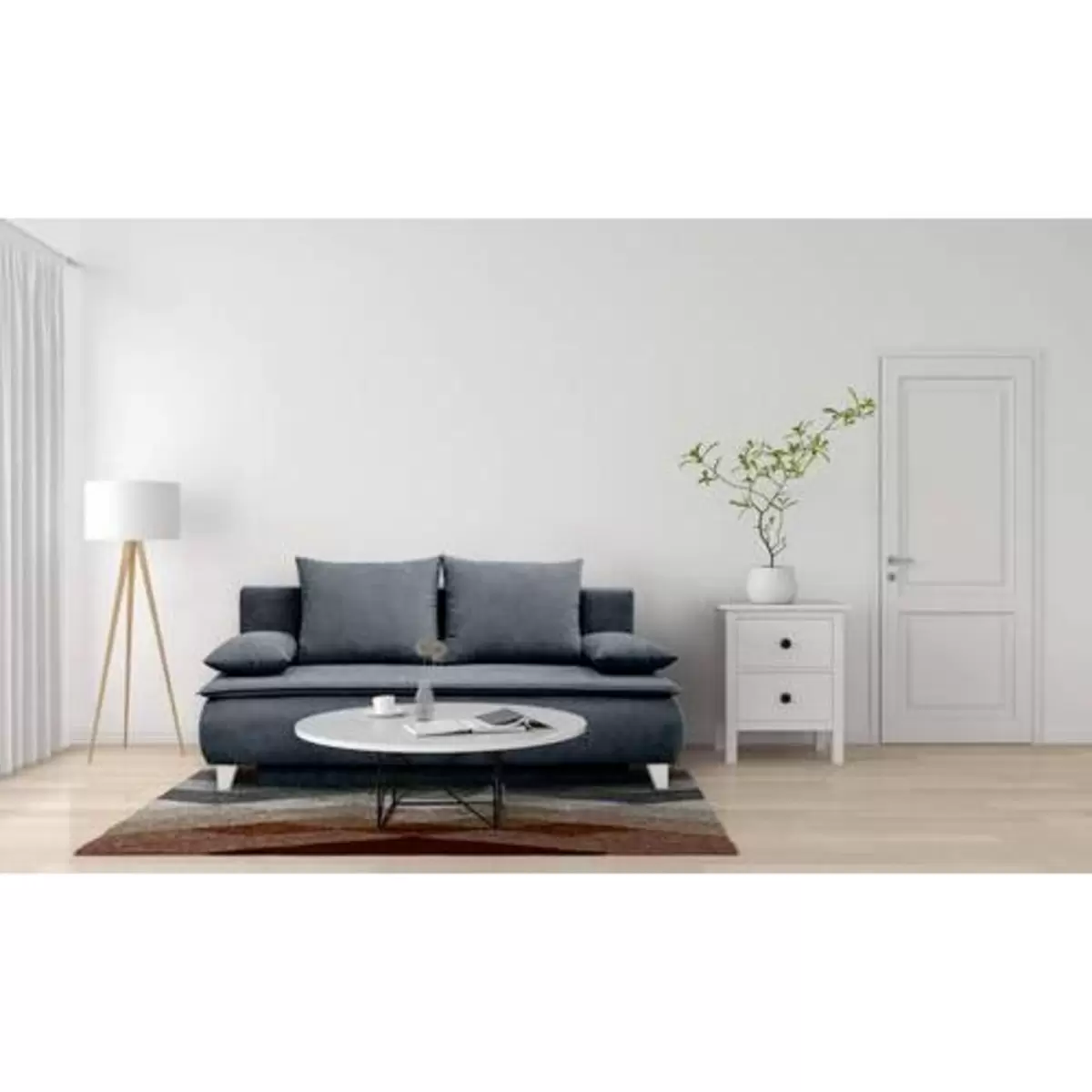 Schlafsofa Mona 160 x 200 Dunkelgrau