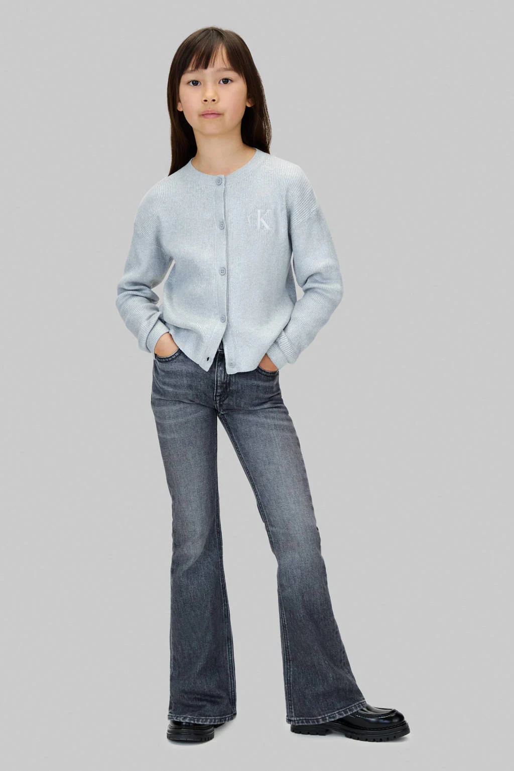 Calvin Klein flared jeans grey denim