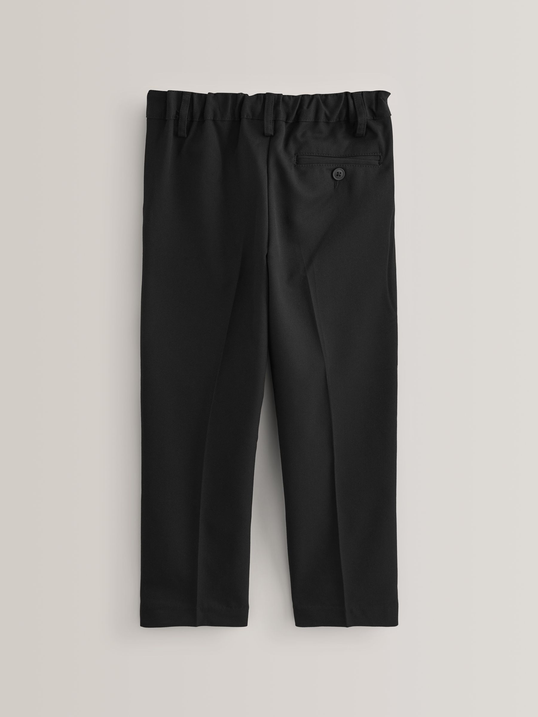 Zwart - Schoolbroek met geplooide voorkant (3-17 jr)