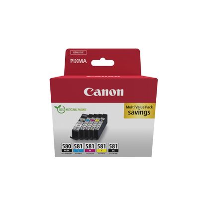 Canon CLI-581/PGI-580 - Pack de 5 - noir, noir photo, cyan, magenta, jaune - cartouche d'encre originale