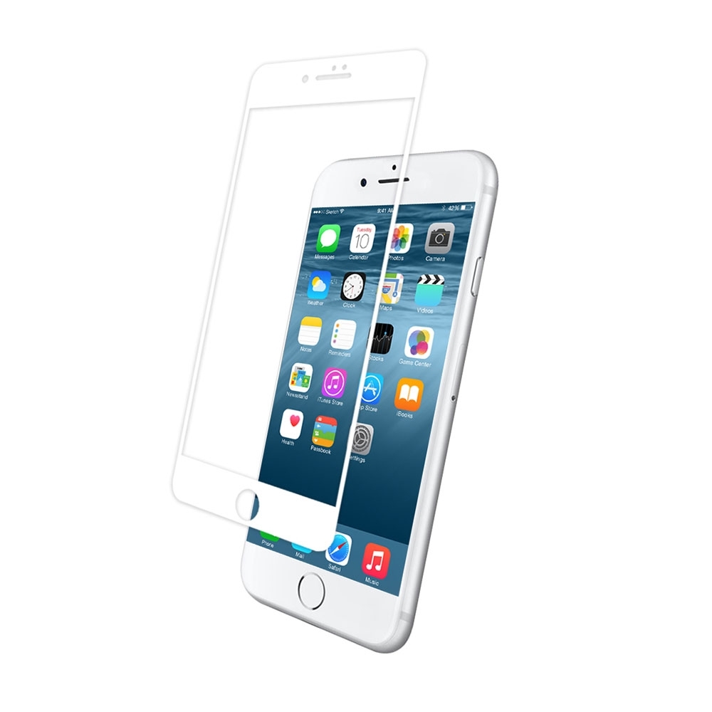 iPhone SE (2022/2020) / 8 / 7 / 6S 3D Vollbild Panzer Glas Display mit Rahmen (EGSP00145) - Weiss