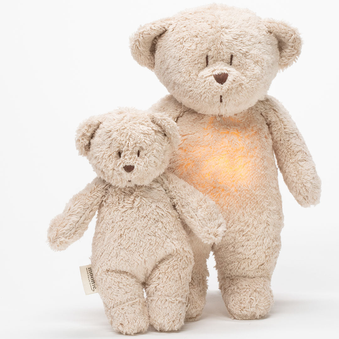 moonie sensorische knuffelbeer - sand - 21 cm