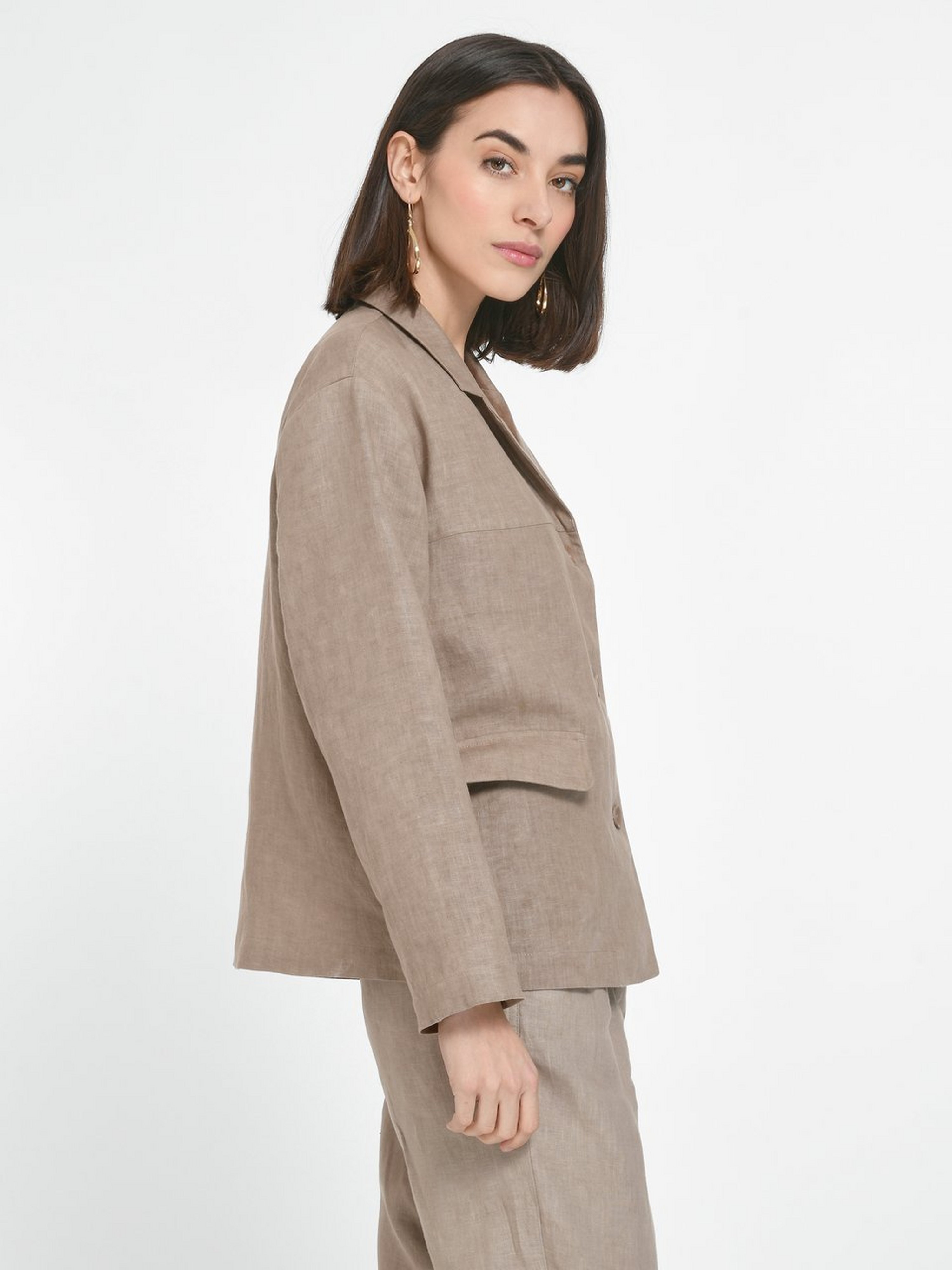 Blusen-Jacke aus 100% Leinen