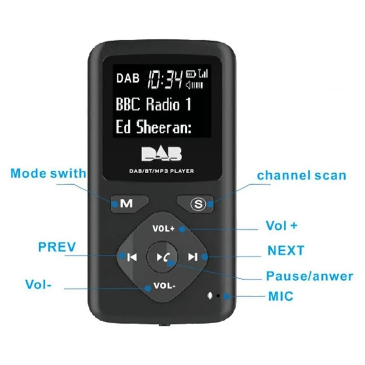 Universal MP3 Bluetooth 4.0 - Radio portable