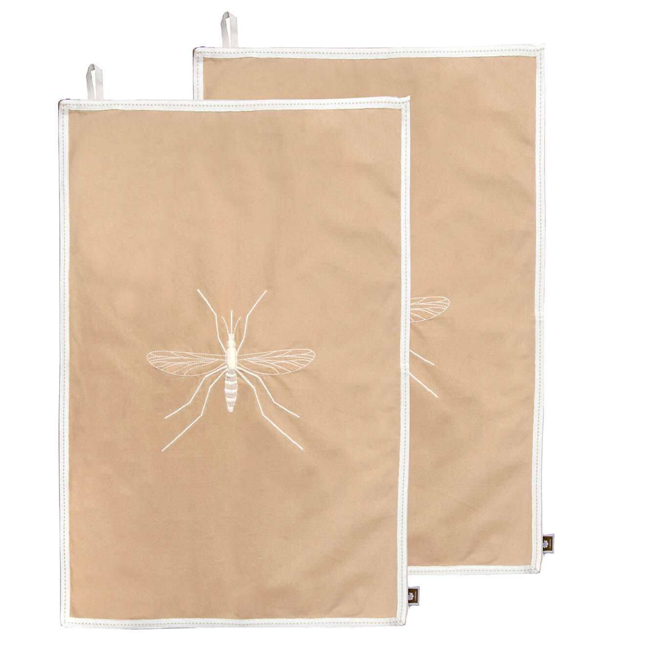 Febronie 2 Torchons en Coton Mosquito sable - 50x75 cm