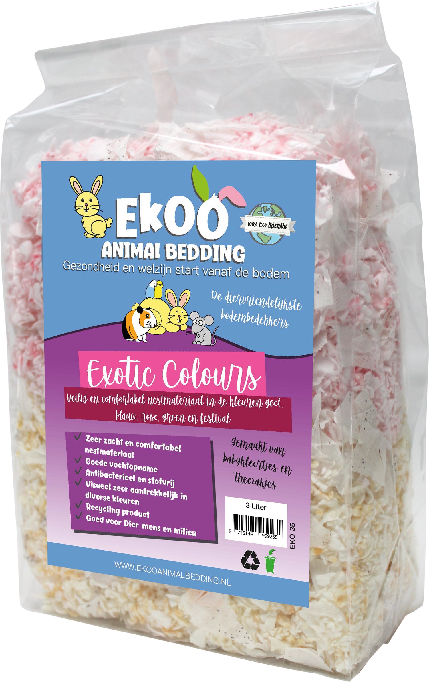 Ekoo nestmateriaal Exotic Colours & Teabags 3 L