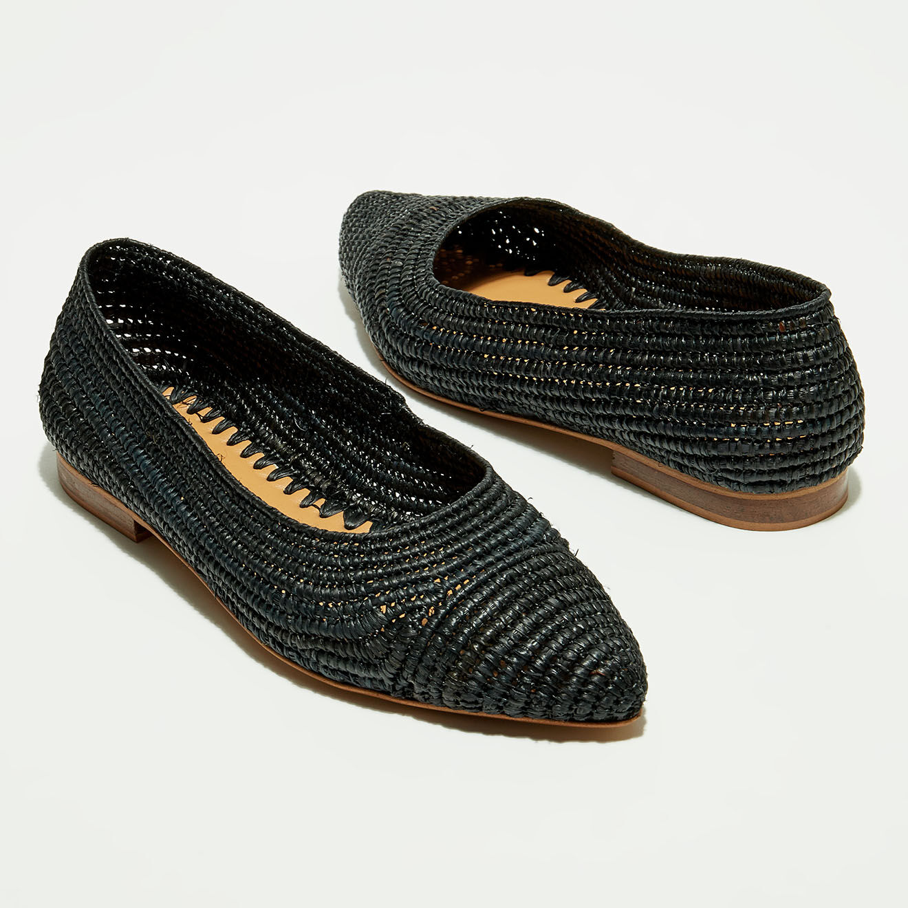 Quartier Latin Ballerines en Raphia noires
