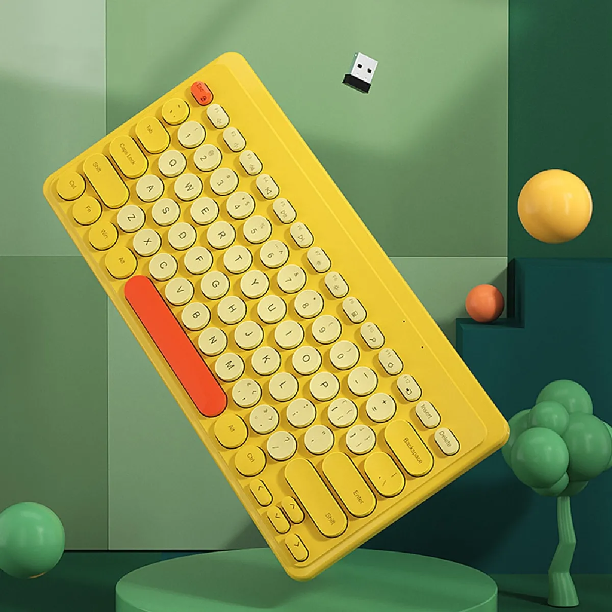 Universal Clavier sans fil pour iPad Air Pro - Jaune