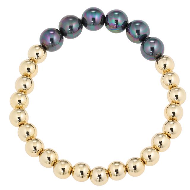 Armband, Muschelkernperlen, flexibel