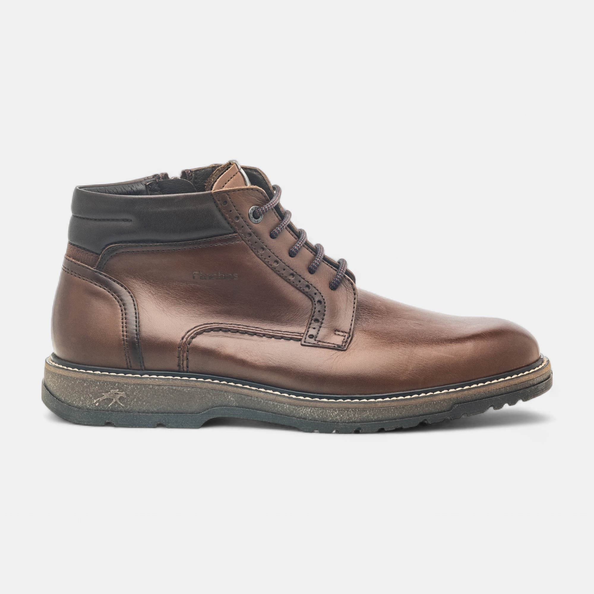 Boots Homme en cuir cognac