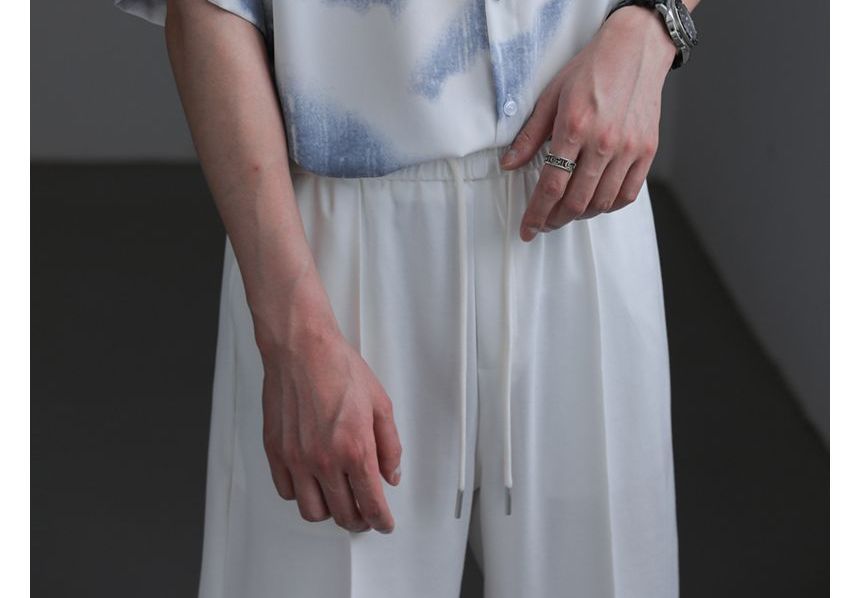 Remeefa - Tie-dye overhemd met korte mouwen en knoopjes
