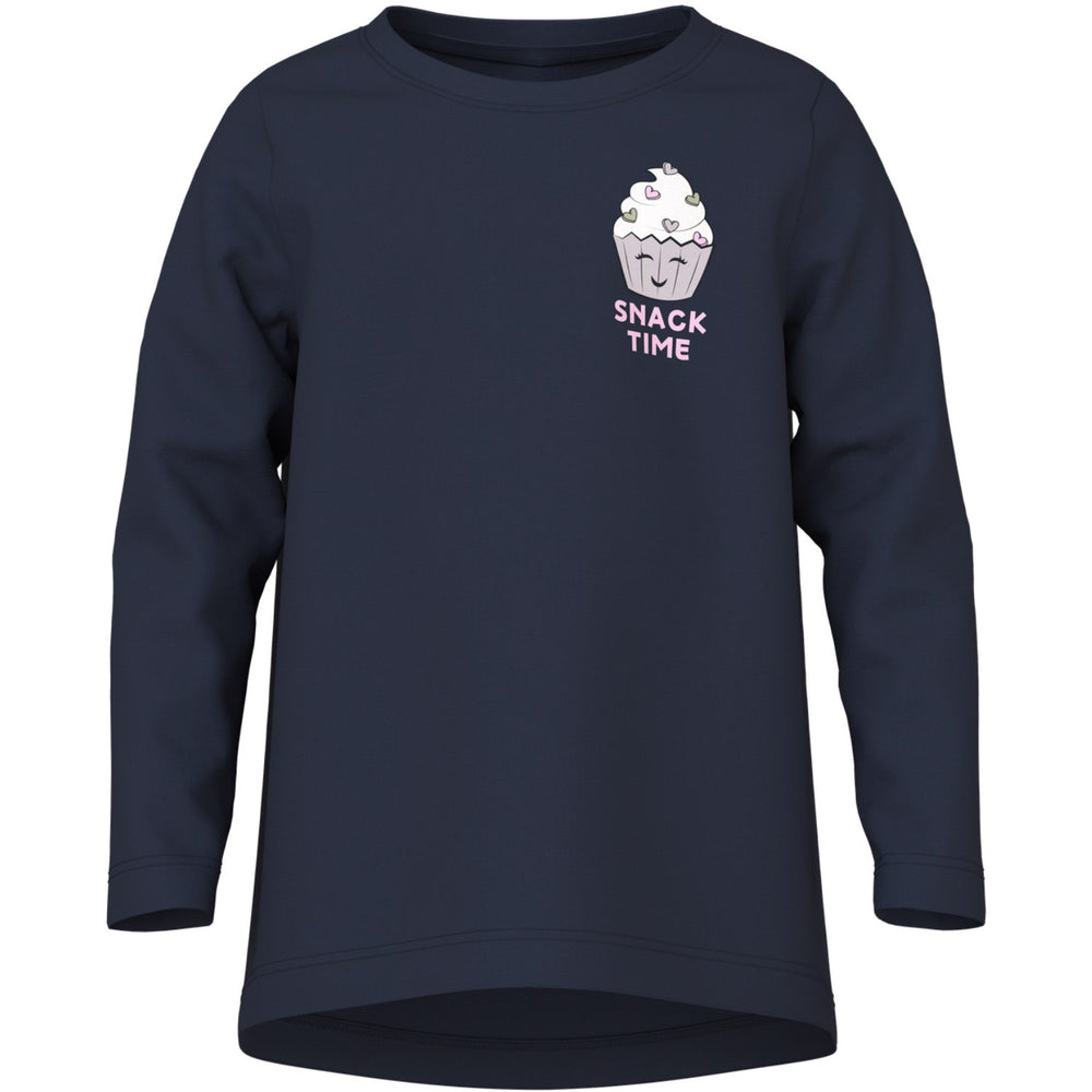 Køb Name It Navy Blazer Snack Time Nmfviolet Ls Loose Top