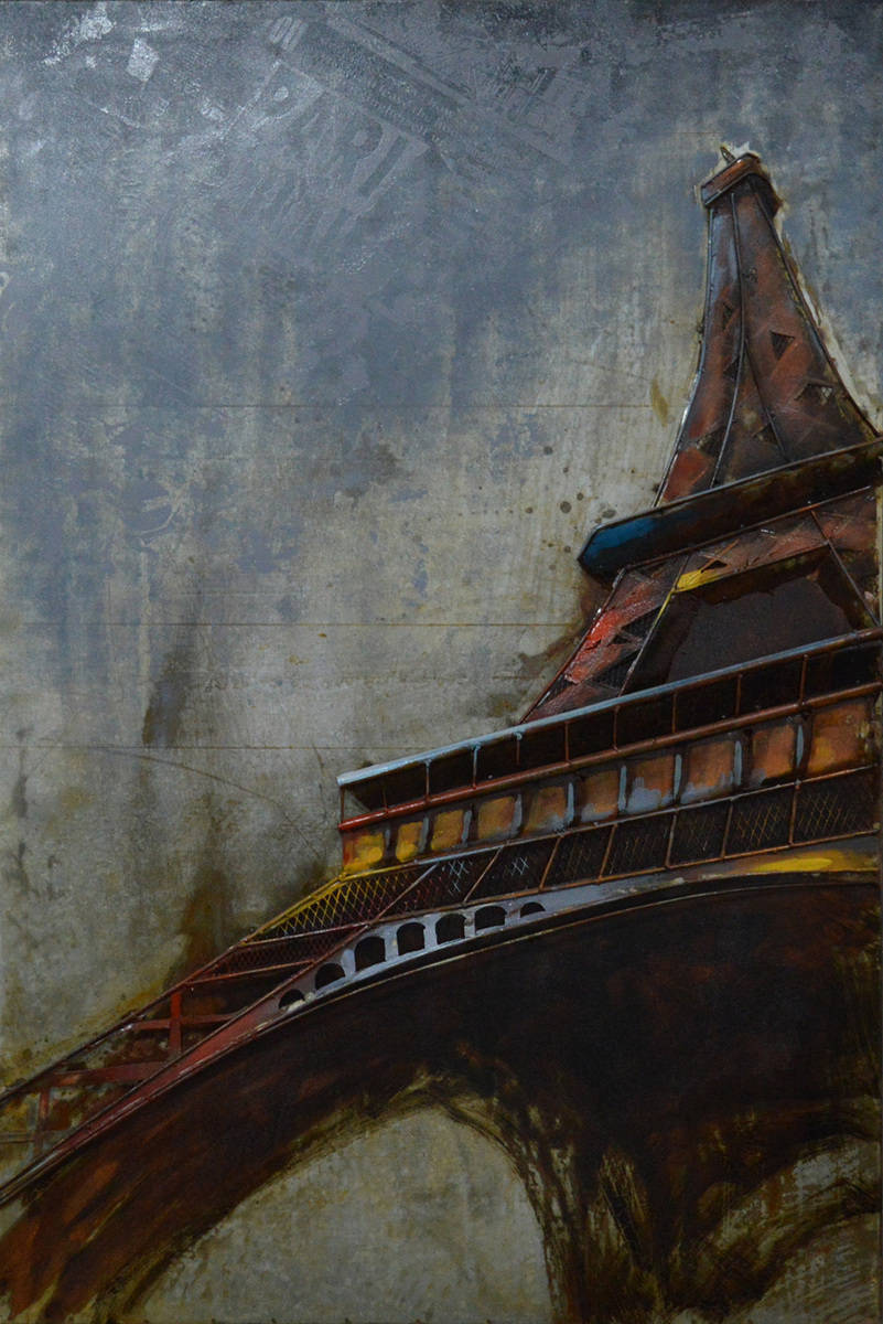 Wandbild EIFFELTURM - Metall - 80x120 cm