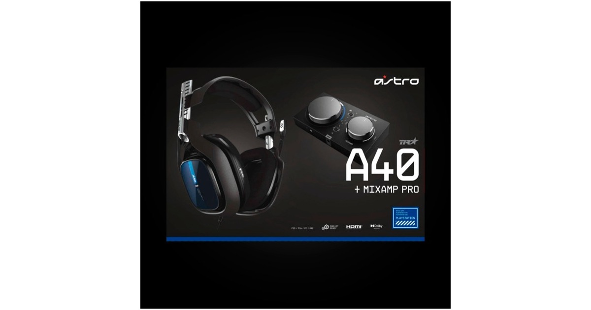 ASTRO GamingA40 TR headset + MixAmp Pro TR over-ear gaming headset  (Zwart/blauw, Pc, Mac, PlayStation 3, Playstation 4)