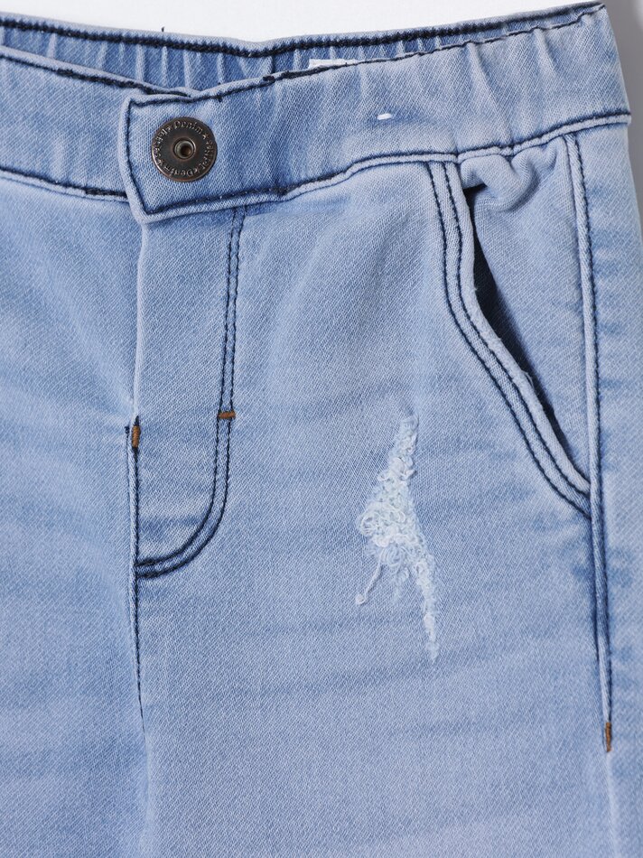 Calça jeans jogger confortável - Azul claro