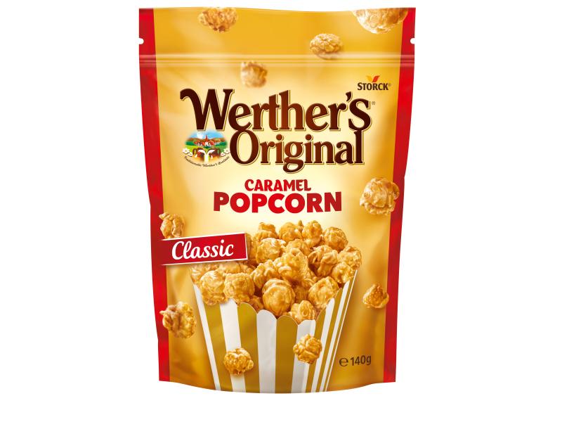 Storck Werther's Original Caramel Popcorn Classic 140 g Gepuffter Mais mit Sahne-Karamell-Überzug