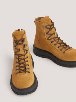 Botas de camurça com gancho de velocidade