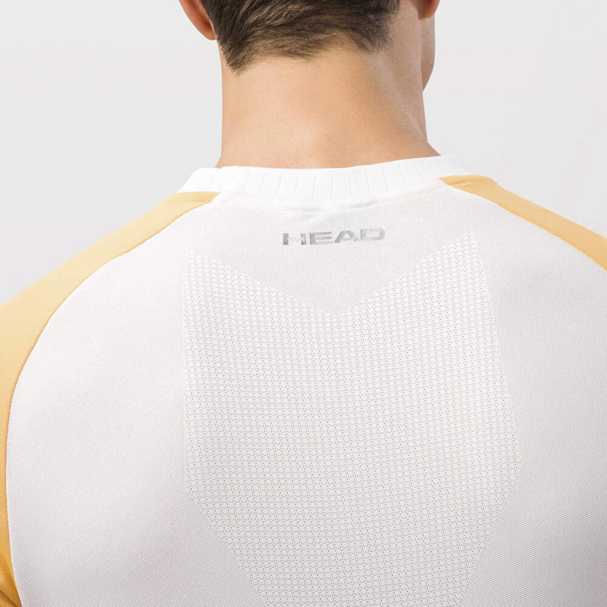 HEAD Performance Mc New York T-shirt Hommes - Blanc , Jaune Doré