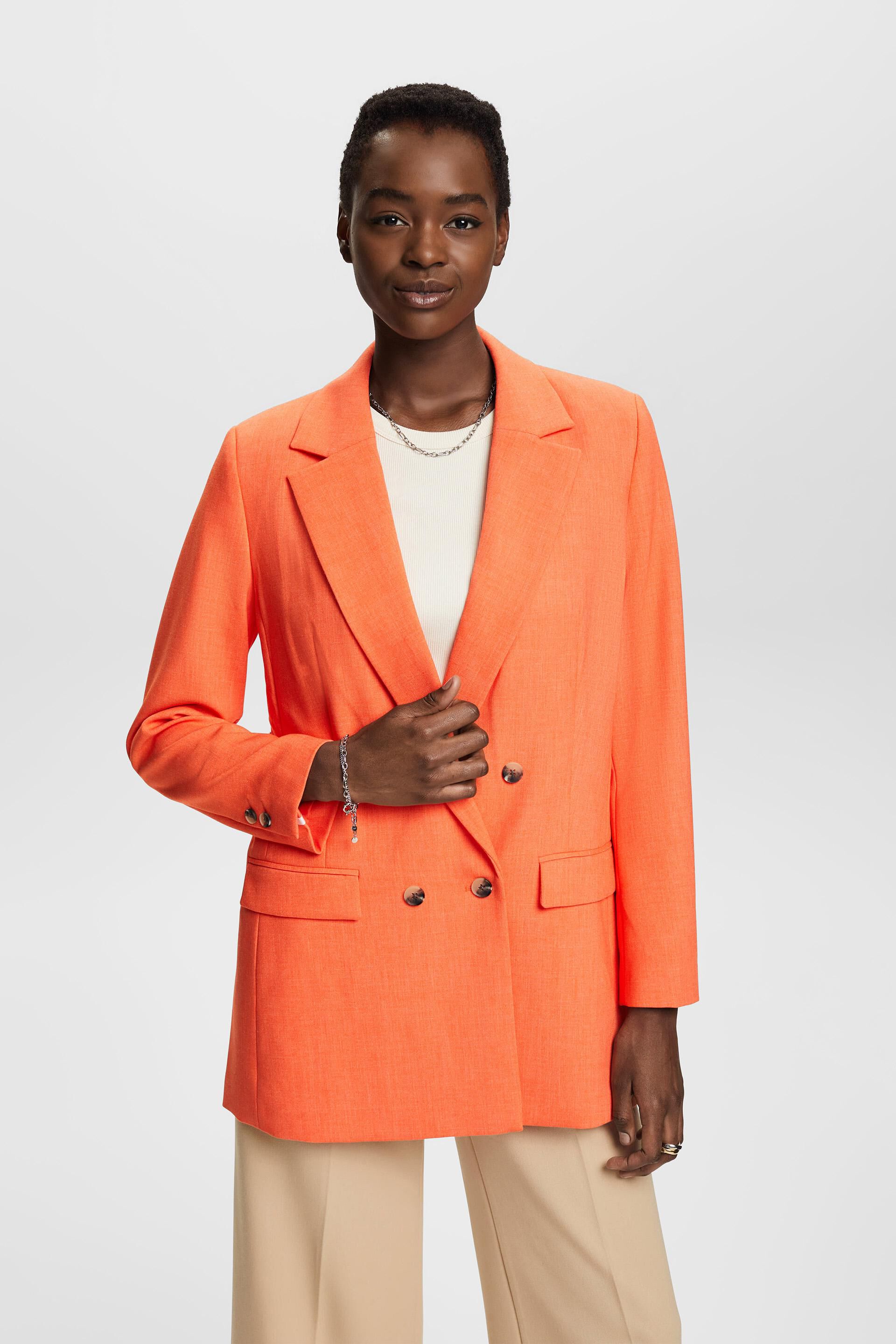Veste de tailleur oversize au boutonnage croisé