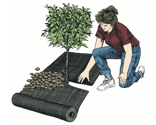 Weed-Stop Bark Mulch Onderlaag Windhager 150 x 0,9 m 33 g/m² Verkocht per meter