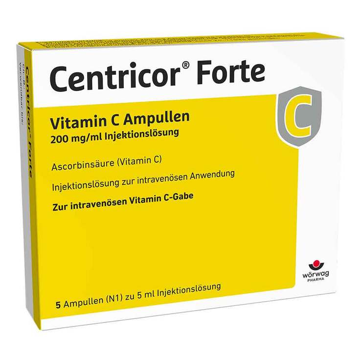 Centricor® Forte Vitamin C Ampullen 200 mg/ml Injektionslösung , 5X5 ml