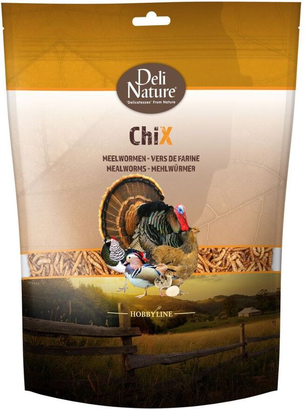 Deli Nature - ChiX - Meelwormen - 500 gr - Dierensupplementen