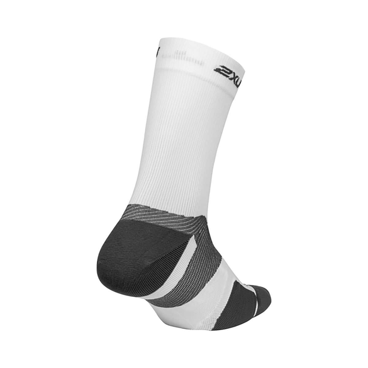 2XU Vectr Cushion Crew Compressiesokken Wit/Grijs