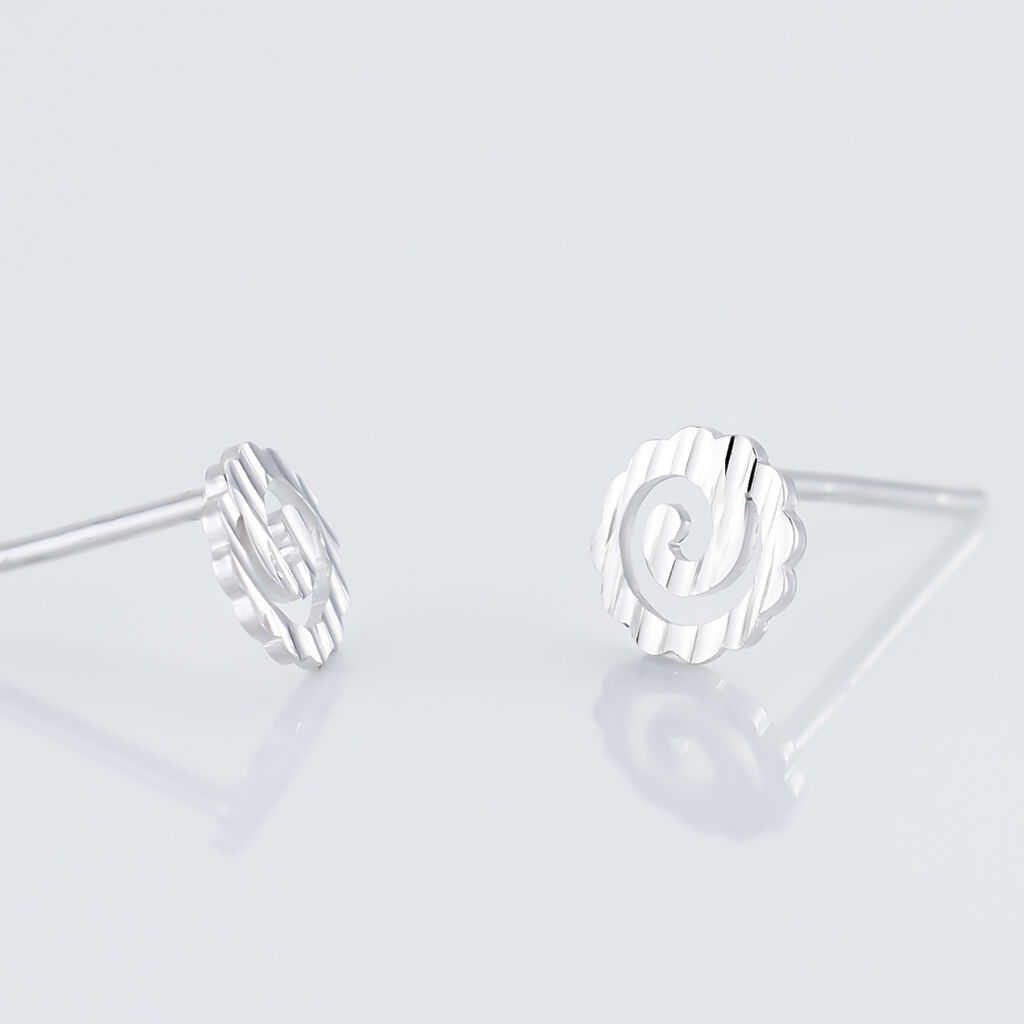 Boucles D'oreilles Puces Selima Argent Blanc