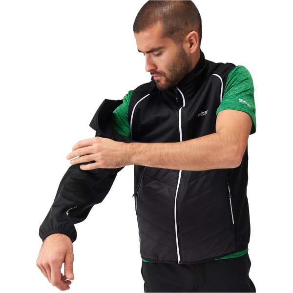 Doudoune randonnée REGATTA STEREN HYBRID BLACK (JASMINE GREEN)