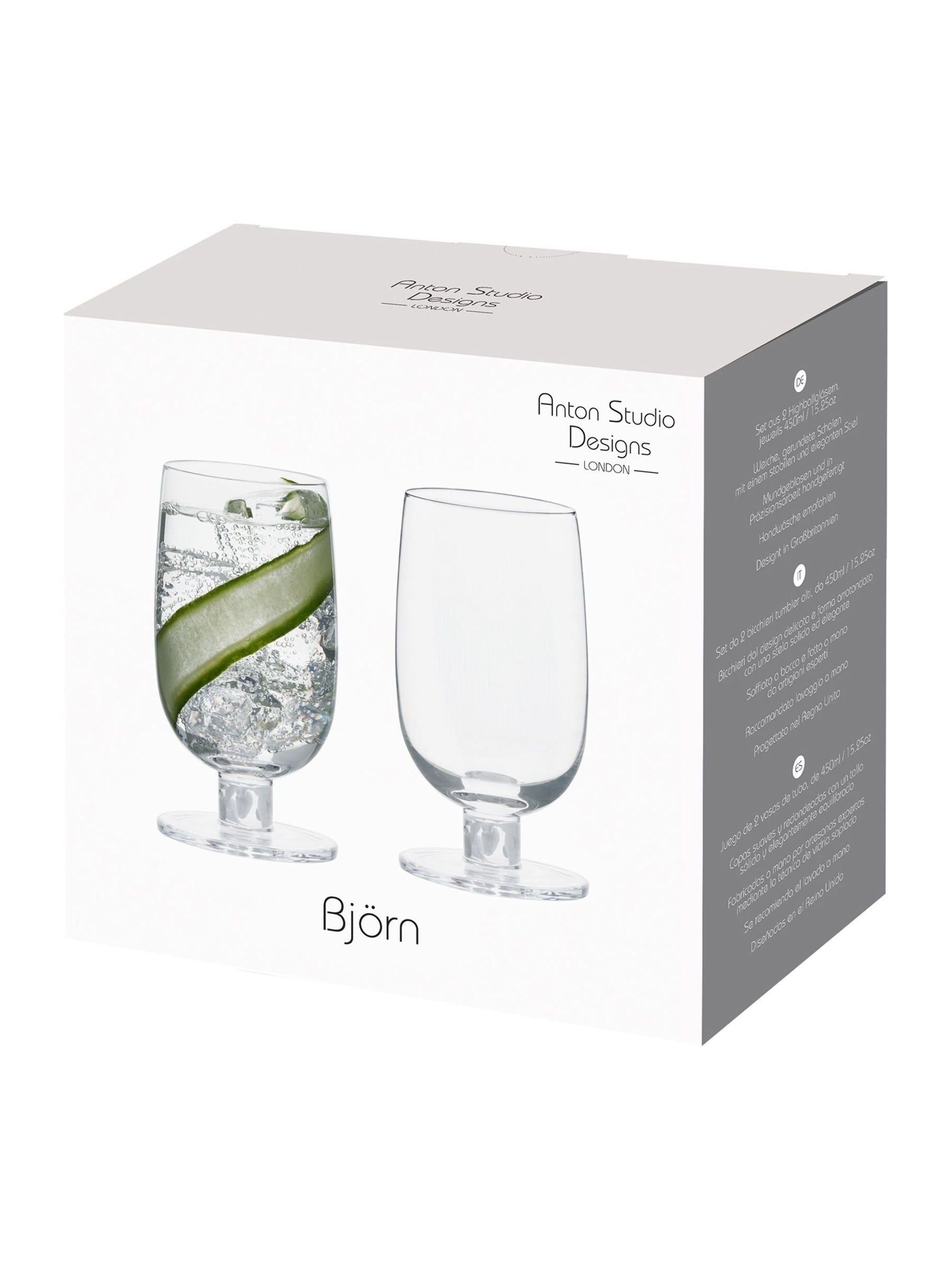 Anton Studio Designs Set of 2 Björn High Ball Tumblers