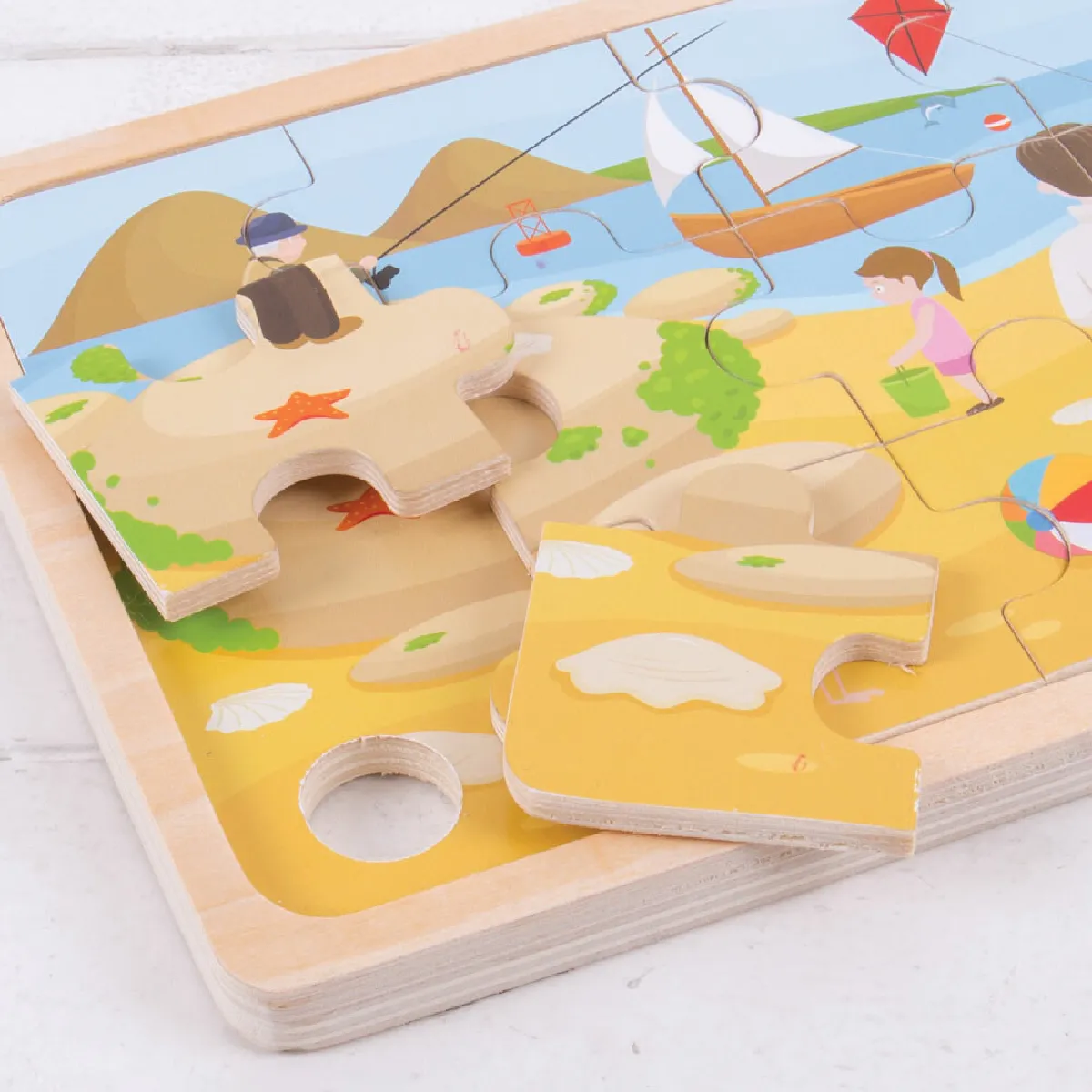 Bigjigs Toys Puzzle Bord de Mer Bois