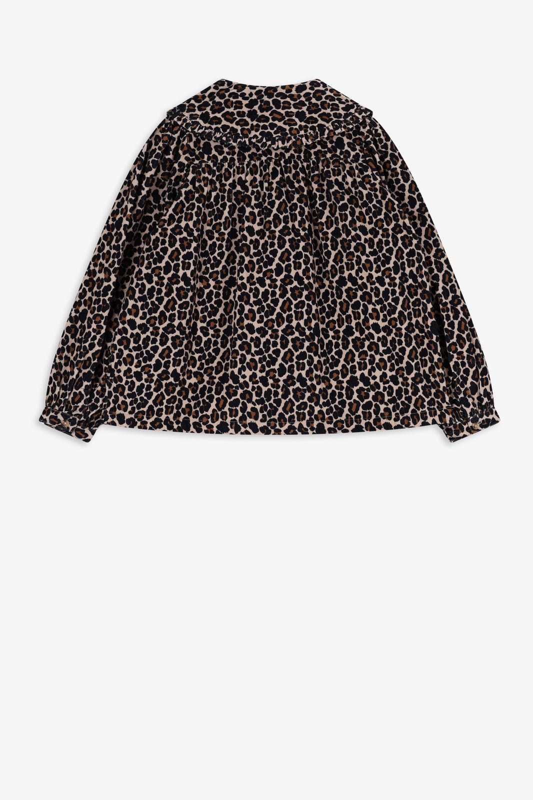 Lichtbruine blouse met leopard print
