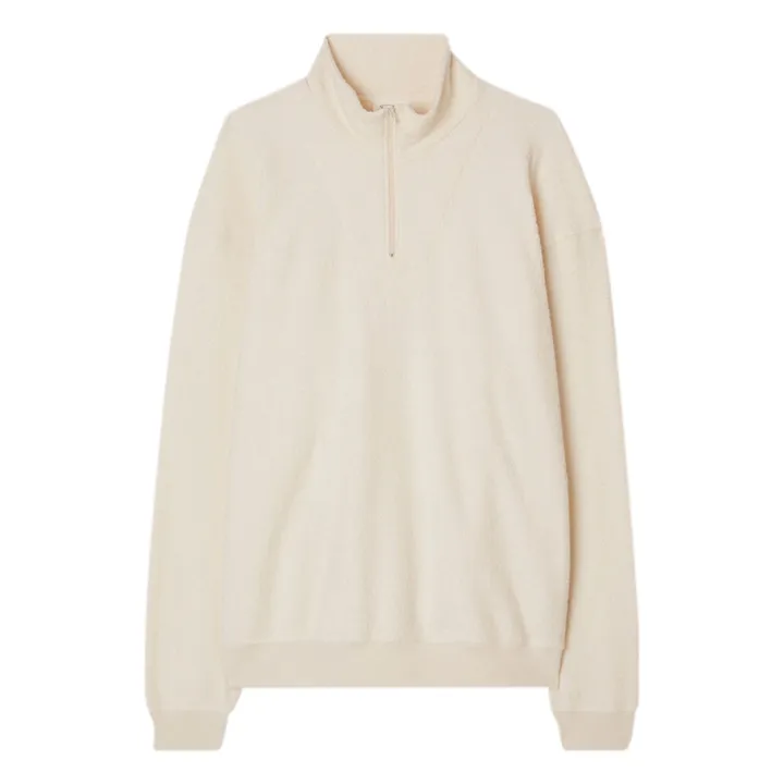 American Vintage Sweat Zippé Bobypark Eponge | Ecru