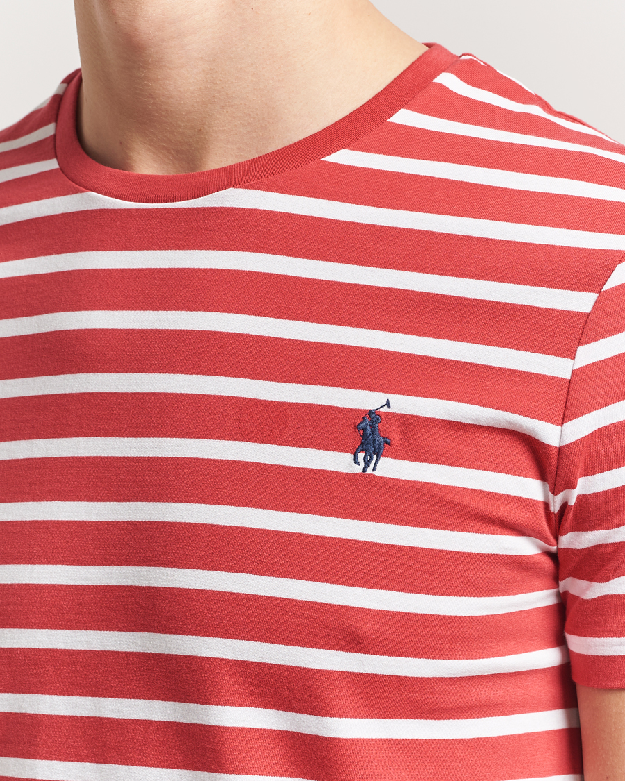 Polo Ralph Lauren Custom Slim Fit Striped T-Shirt Spring Red/White